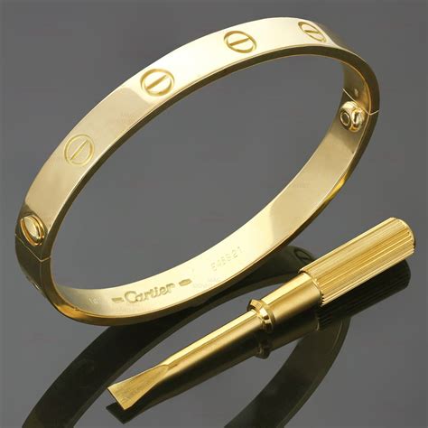 silver love bracelet cartier|cartier love bracelet with screwdriver.